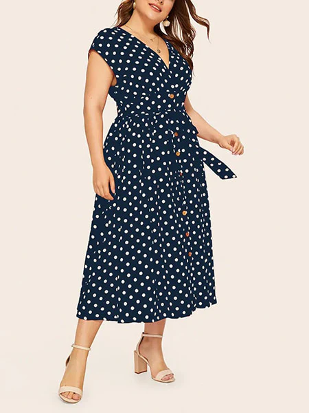 Robe à pois grande taille – Image 2