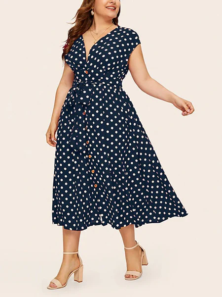 Robe à pois grande taille – Image 3