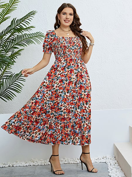 Robe fleurie grande taille – Image 3