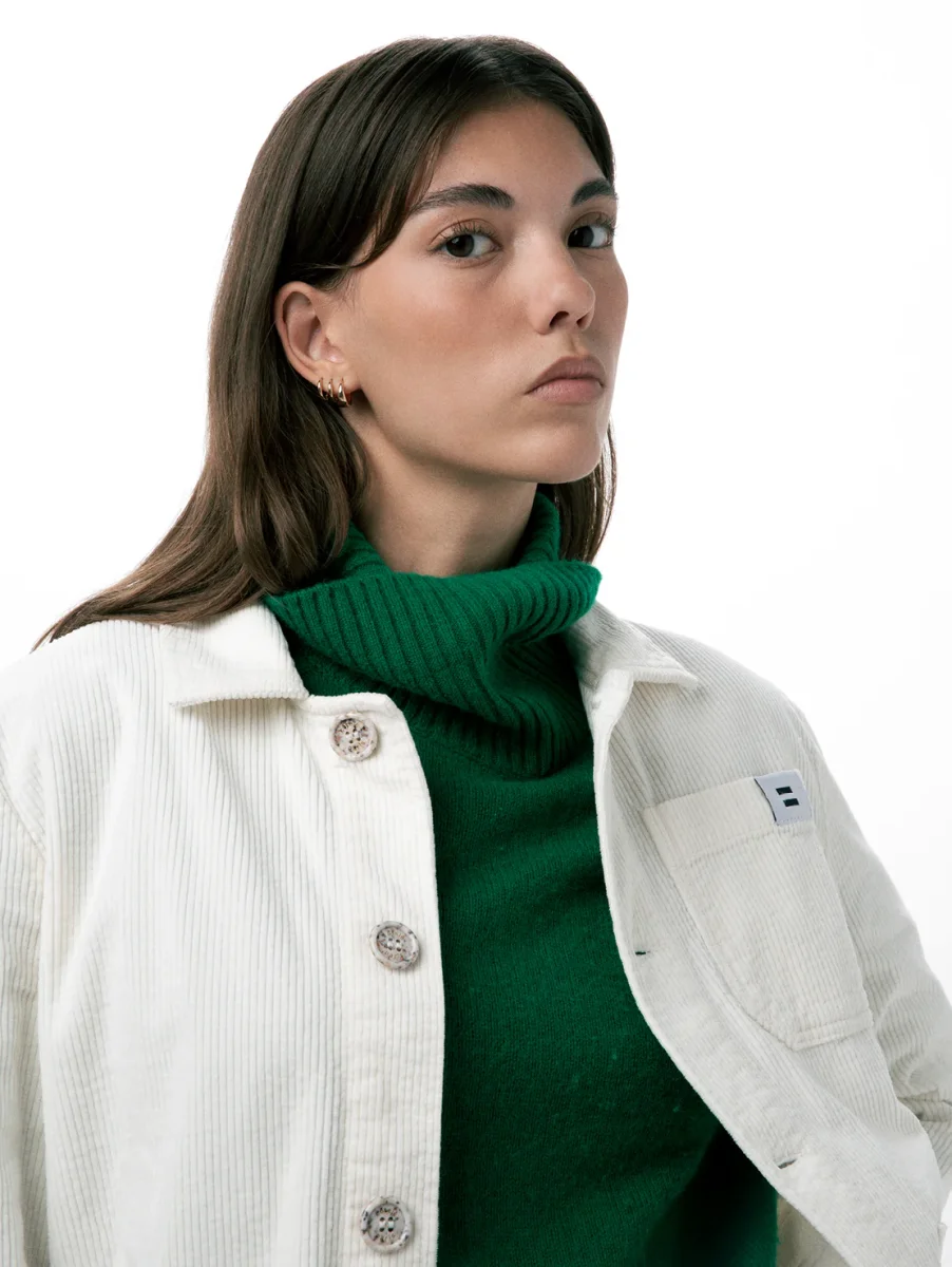 VESTE WORKER CÔTELÉ ÉCRU – Image 5