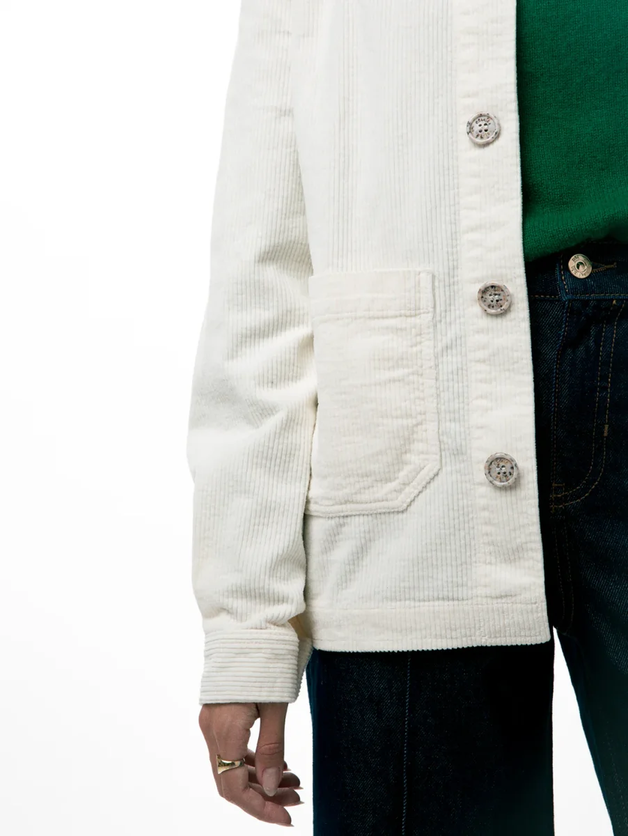 VESTE WORKER CÔTELÉ ÉCRU – Image 9