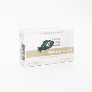 Savon – shampooing – dentifrice solide pour peaux hyper sensibles pierre blanche