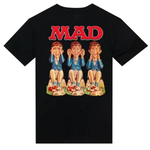 T-shirt "MAD 4" in loving memory of the MAD magazine creators BLACK
