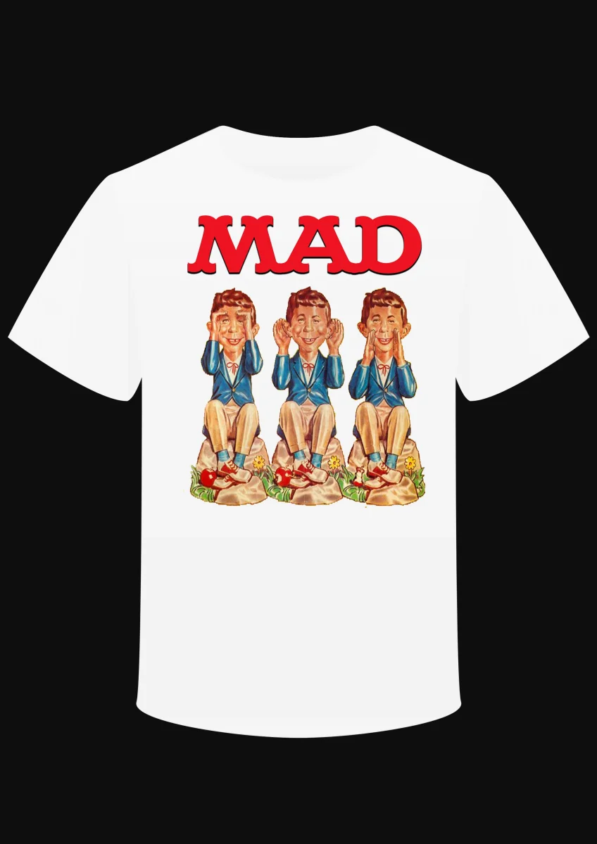 T-shirt "MAD 4" in loving memory of the MAD magazine creators BLANC – Image 2