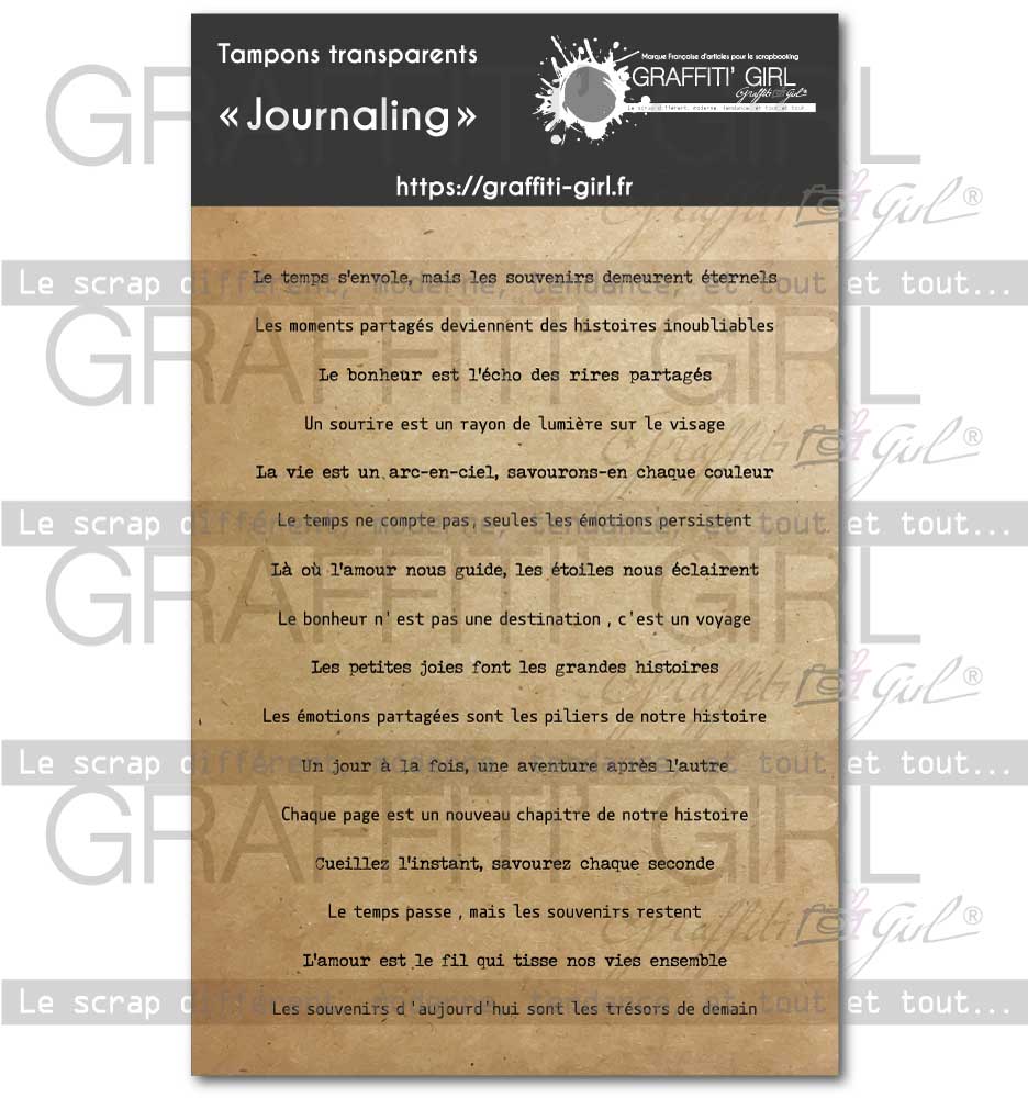 Tampons Transparents Journaling