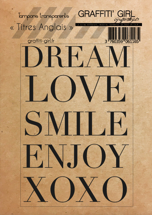 Tampons Transparents Titres Anglais