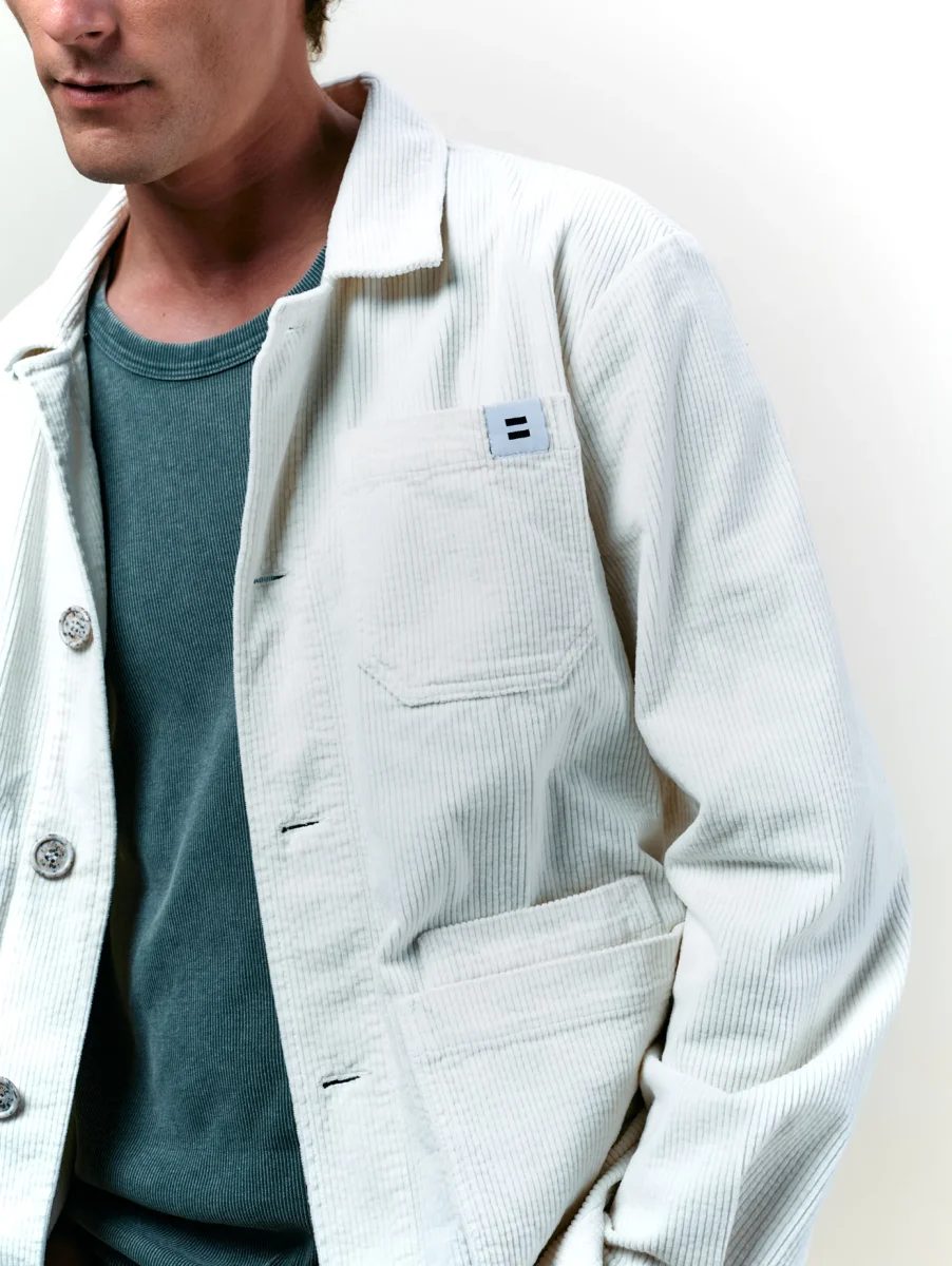 VESTE WORKER CÔTELÉ ÉCRU – Image 8