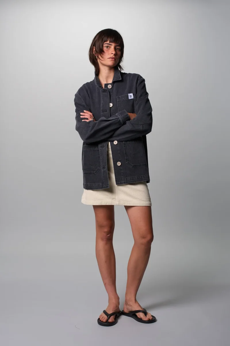 VESTE WORKER DENIM ANTHRACITE – Image 3