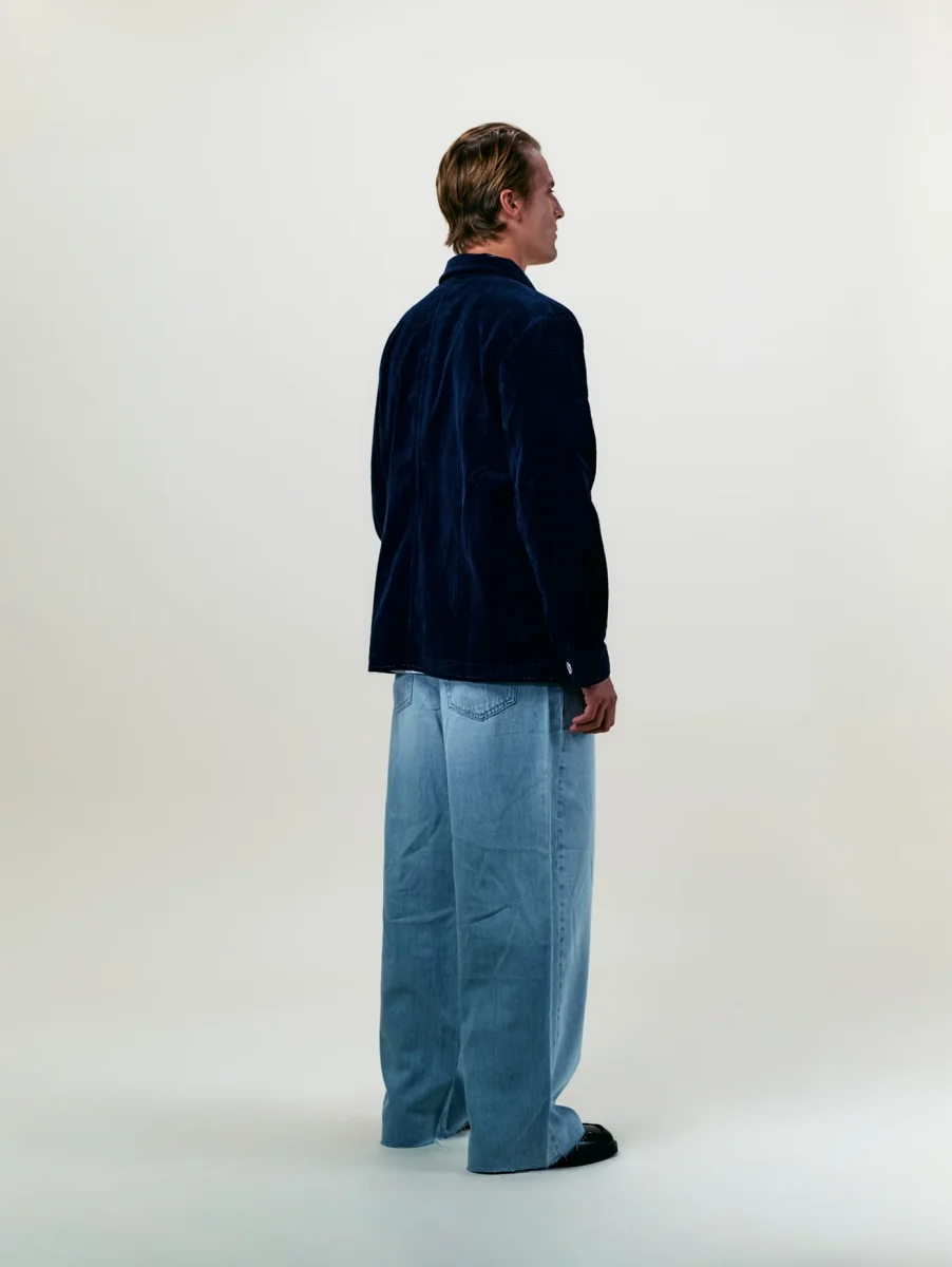 VESTE WORKER CÔTELÉ NAVY – Image 7