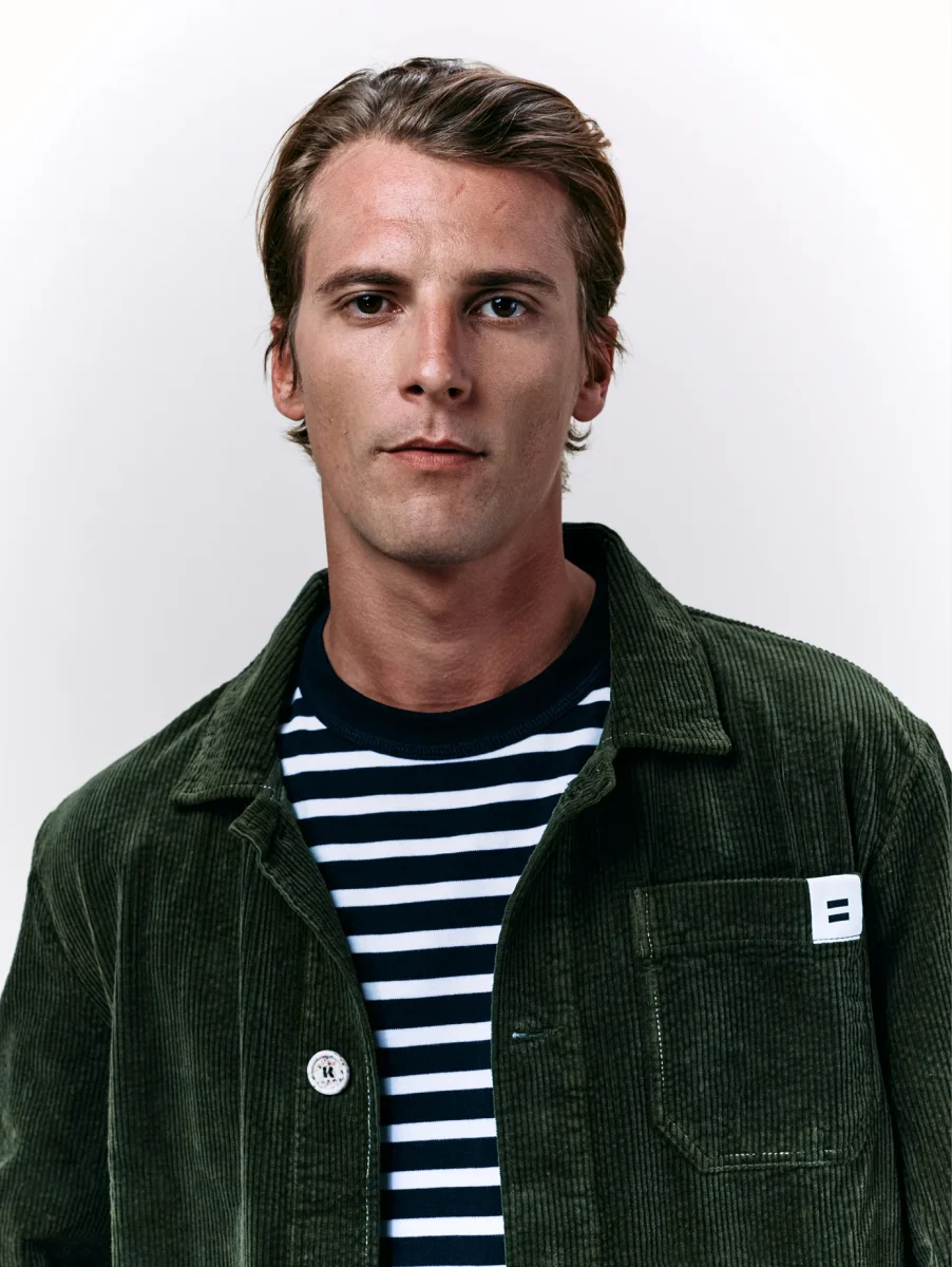 VESTE WORKER CÔTELÉ VERT OLIVE – Image 6