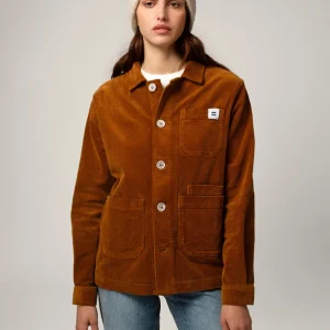 VESTE WORKER CÔTELÉ CAMEL