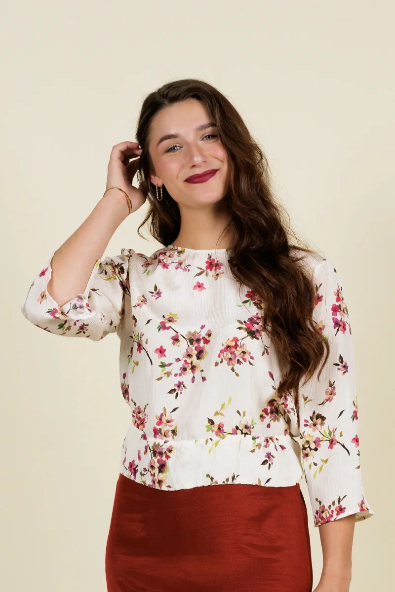 Top Sixtine fleuri | 4 en 1 | Cherry Blossom – Image 4