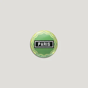 BADGE 32 MM - DESIGN INSPIRÉ DU MÉTRO PARISIEN - ART DÉCO