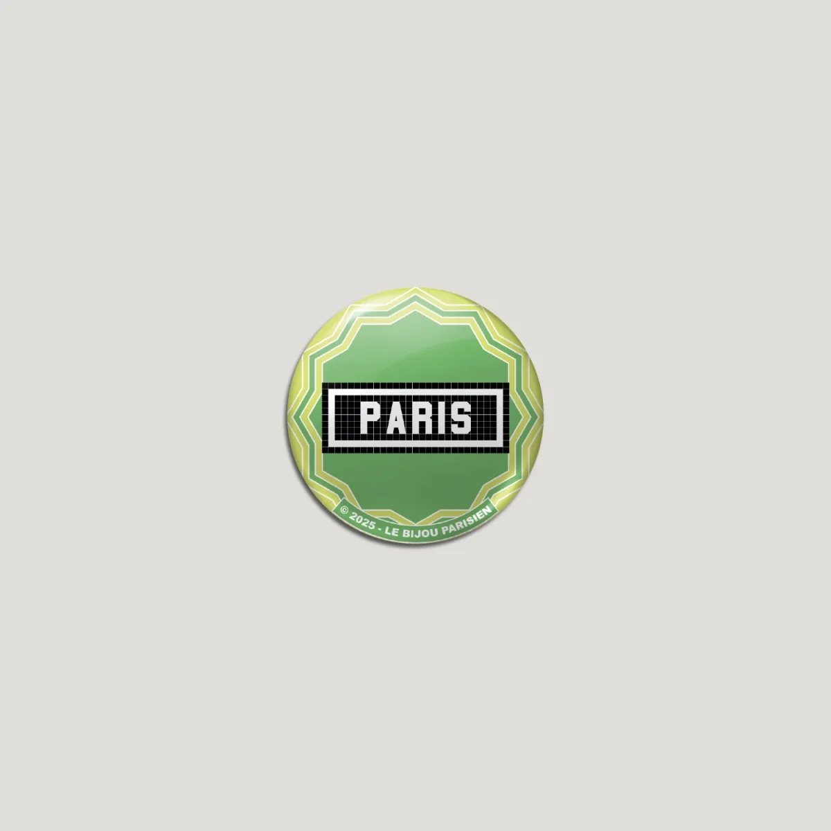 BADGE 32 MM - DESIGN INSPIRÉ DU MÉTRO PARISIEN - ART DÉCO – Image 2
