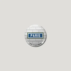 BADGE 32 MM - DESIGN INSPIRÉ DU MÉTRO PARISIEN - PARIS CARREAUX