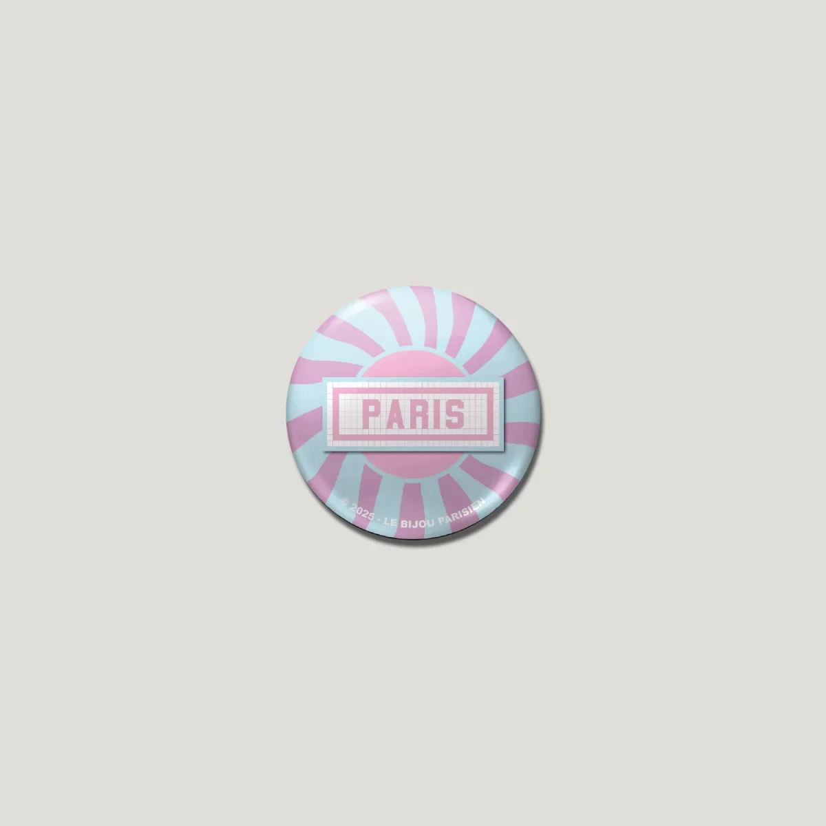 BADGE 32 MM - DESIGN INSPIRÉ DU MÉTRO PARISIEN - POP – Image 2