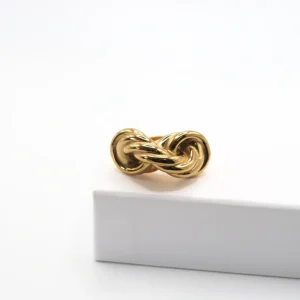 Ysée - Bague noeud dorée