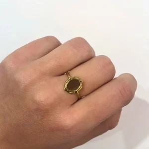 Cléora - Bague ajustable marron