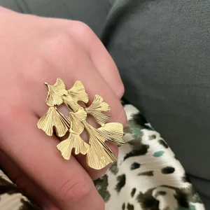 Flora - Bague gingko ajustable