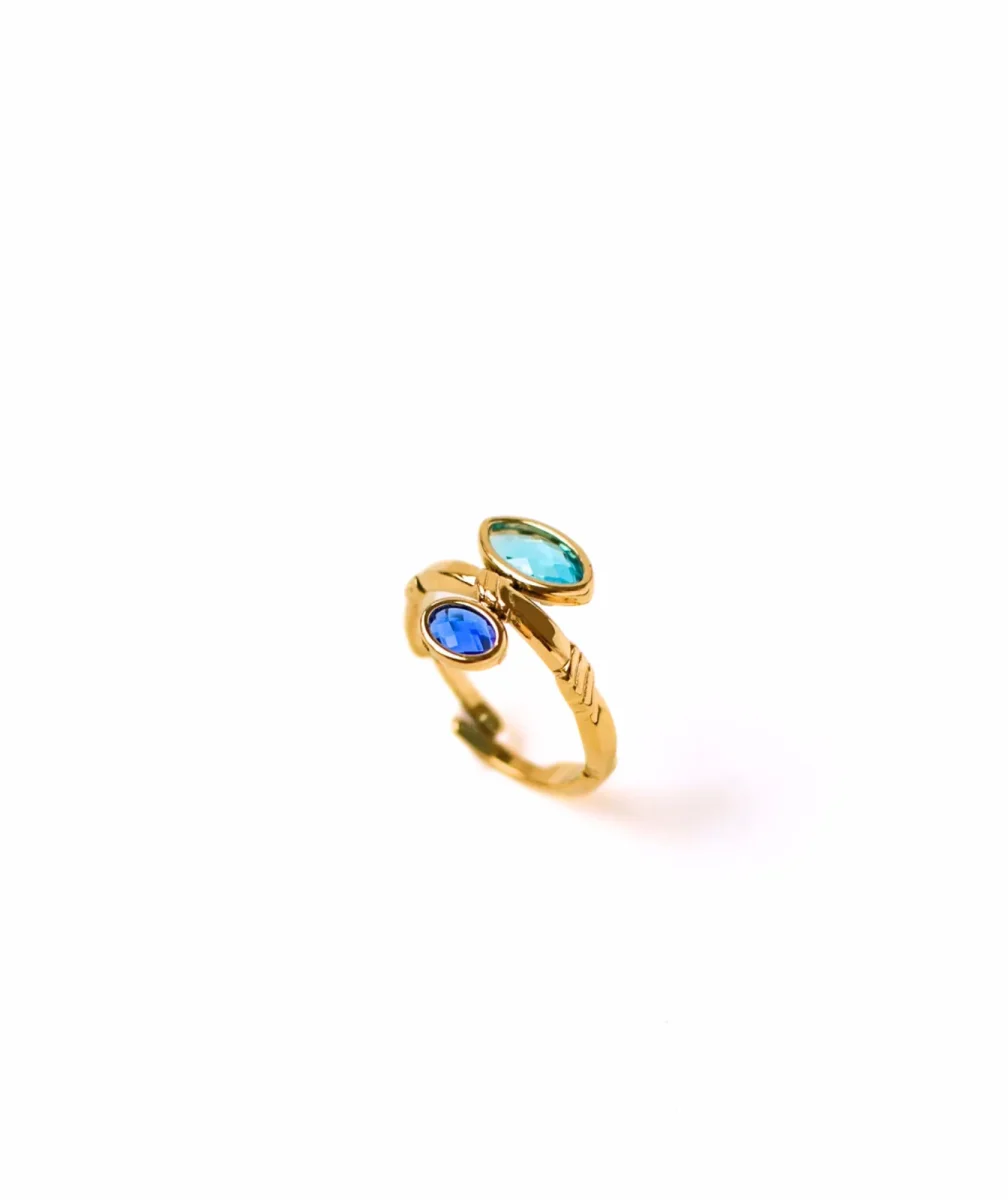 Clothilde bleue - Bague duo – Image 2