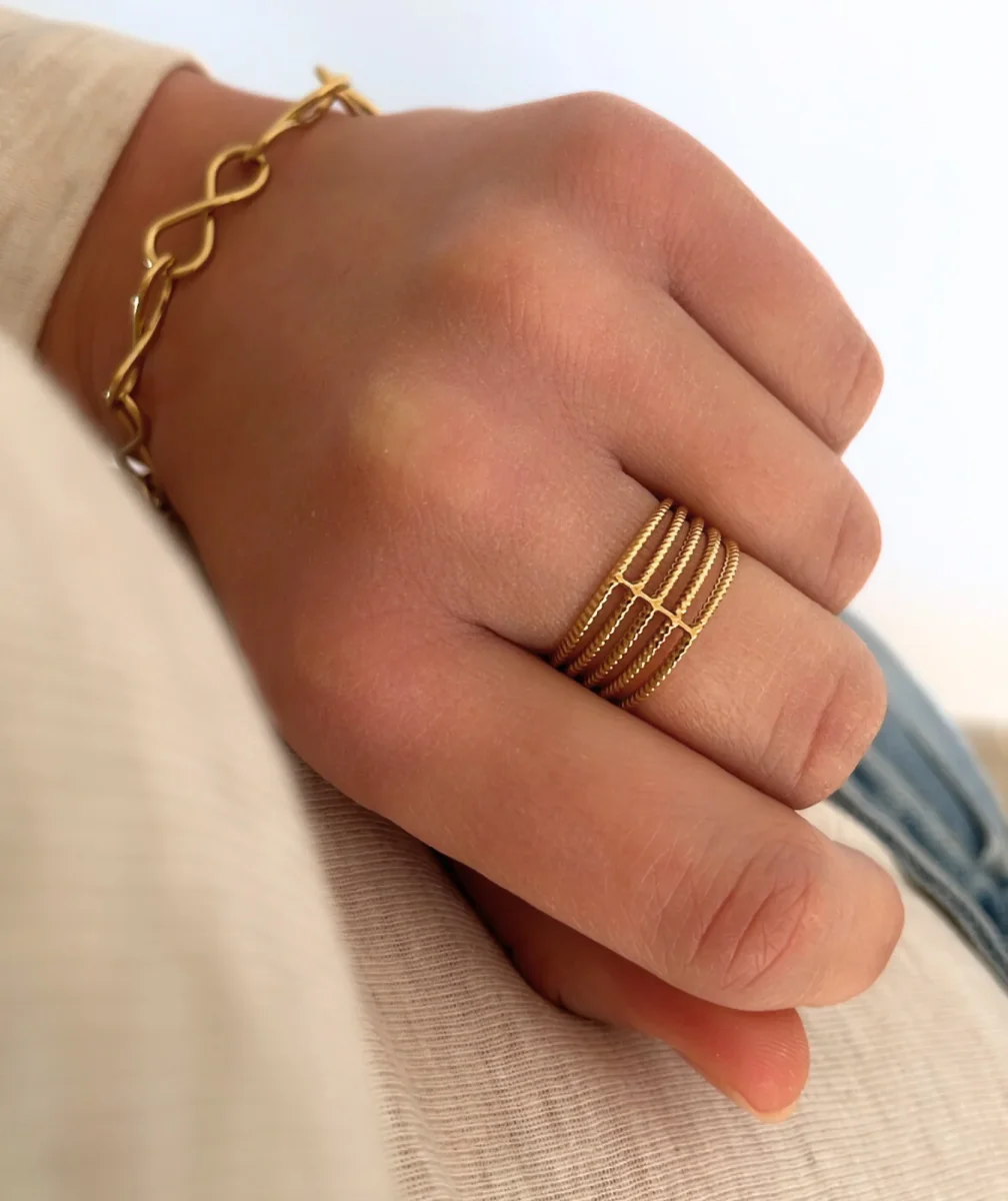 ChloĆ© - Bague multirangs ajustable ā Image 3