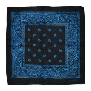 Bandana Noir en Coton avec Imprimé