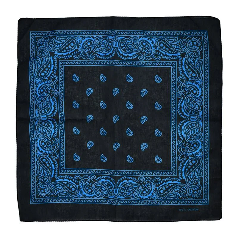Bandana Noir en Coton avec Imprimé