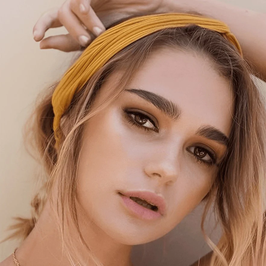 Bandeau à nœud croisé coton – Image 2