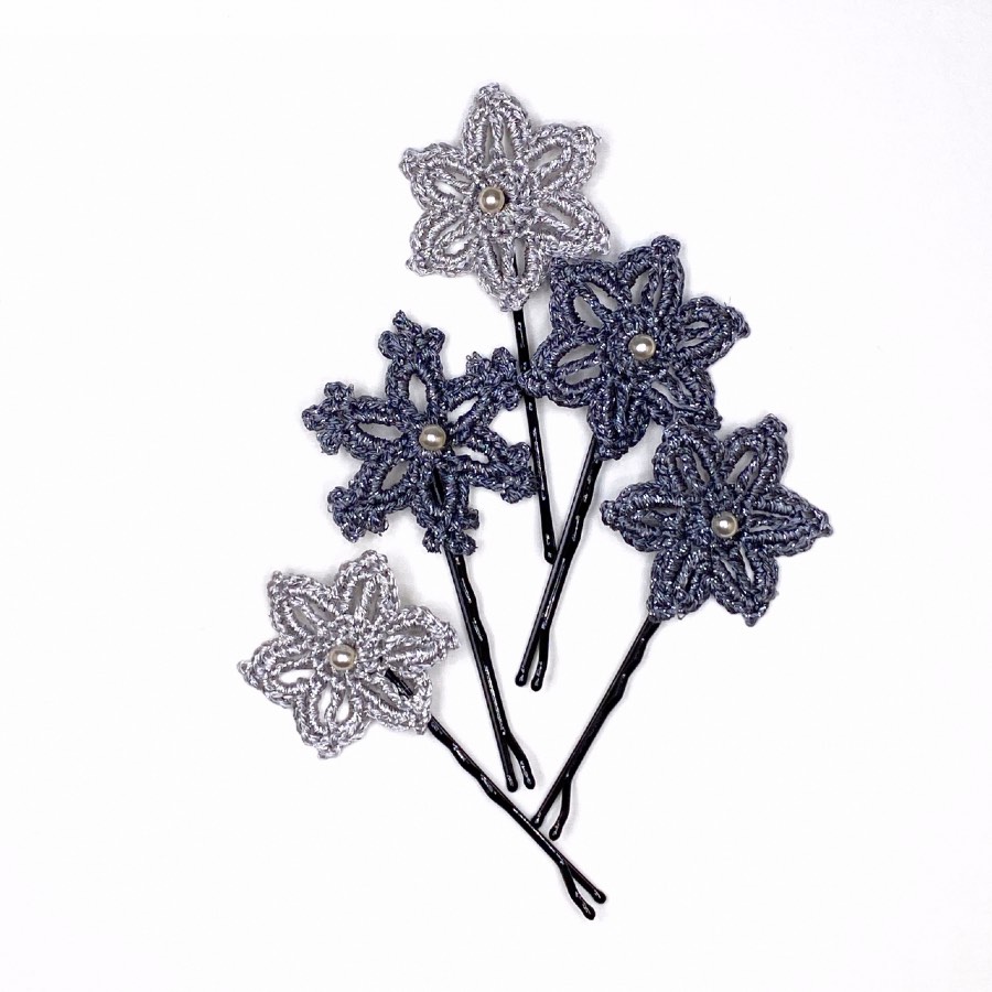 Barrette cheveux fleur ou étoile – Image 4