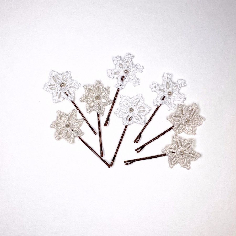 Barrette cheveux fleur ou étoile – Image 5