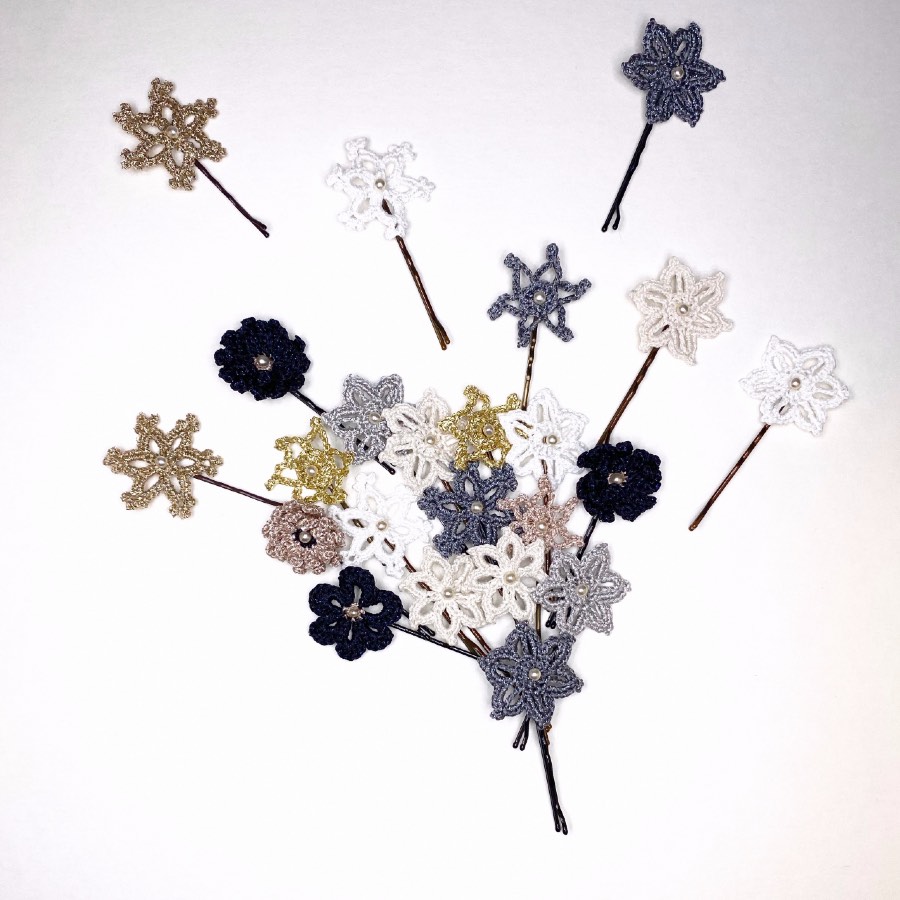 Barrette cheveux fleur ou étoile – Image 3