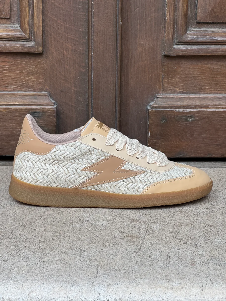 Basket en cuir beige EMILY D507 Semerdjian