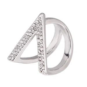 Boucle de foulard en V avec strass