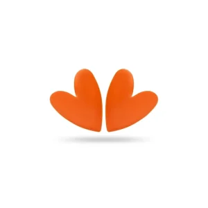 Nyssa oranges - Boucles d'oreilles coeurs