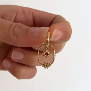 Faustine - Boucles d'oreilles créoles étoiles