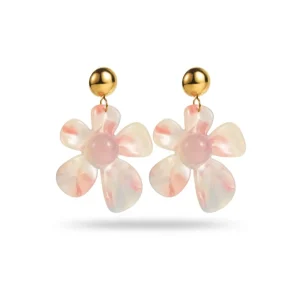 Énora roses - Boucles d'oreilles fleurs