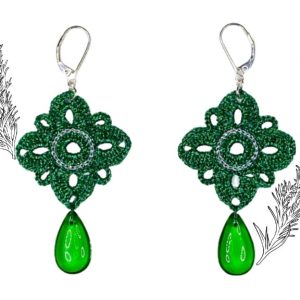 Boucles d&rsquo;oreilles pendantes Losange