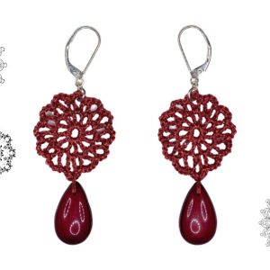Boucles d&rsquo;oreilles pendantes Rosace