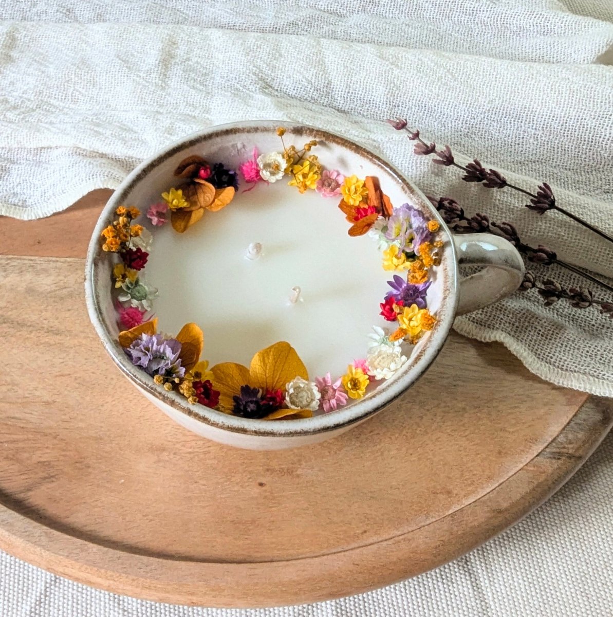 Bougie fleurie parfum lilas, Ginger – Image 3