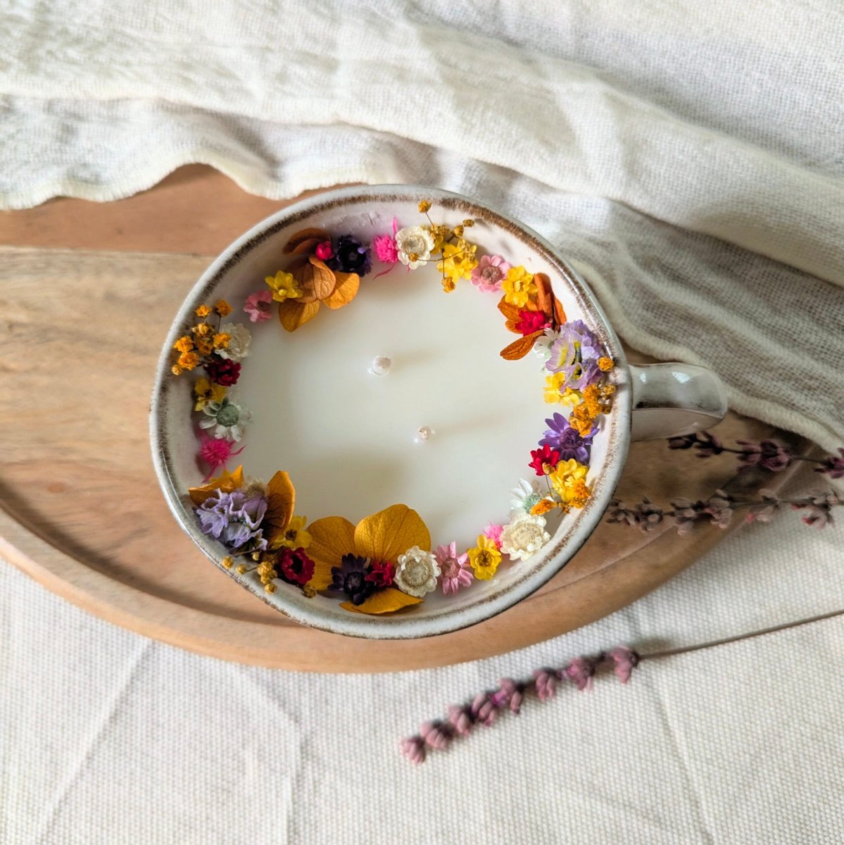 Bougie fleurie parfum lilas, Ginger – Image 4