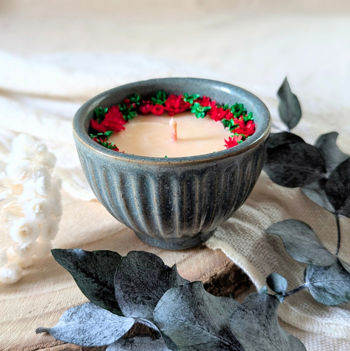 Bougie fleurie parfum jasmin, Allyson – Image 3