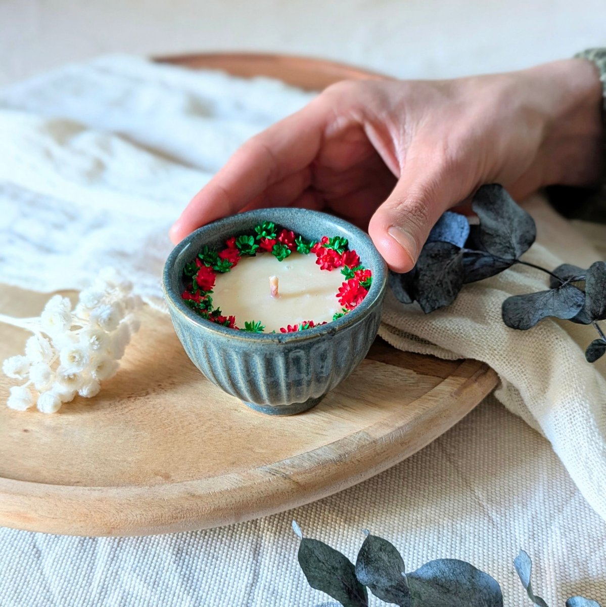 Bougie fleurie parfum jasmin, Allyson – Image 5