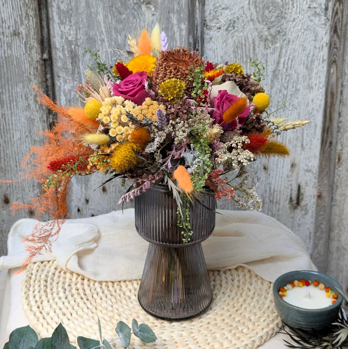 Bouquet de fleurs séchées aux couleurs automnales, Ginger – Image 4