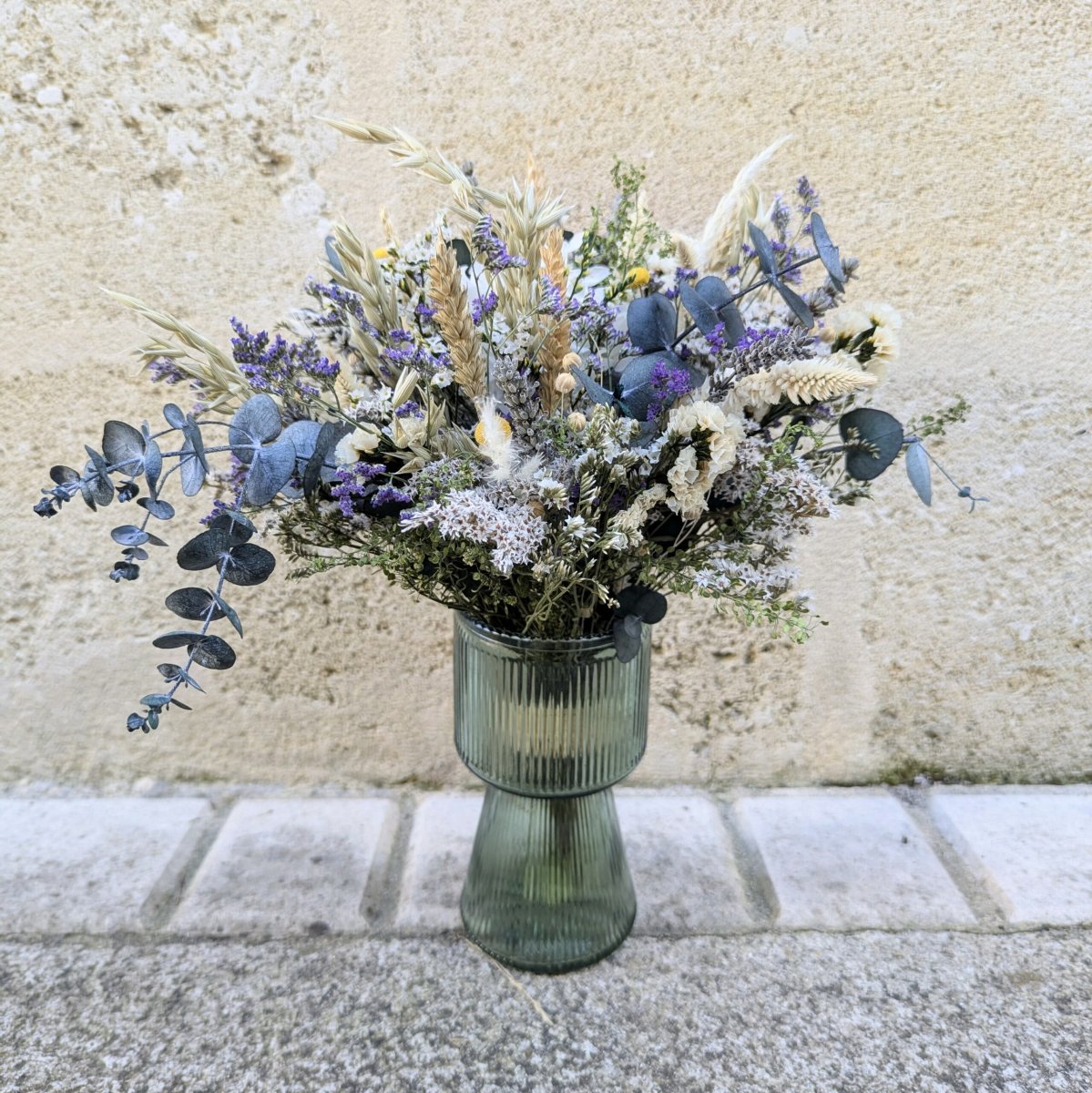 Bouquet de fleurs séchées et stabilisées couleurs pastel, Noirmoutier – Image 3
