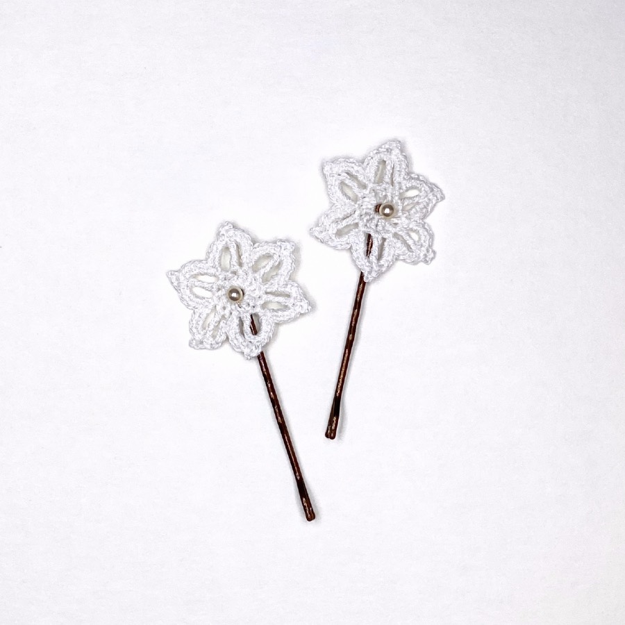 Barrette cheveux fleur ou étoile – Image 7