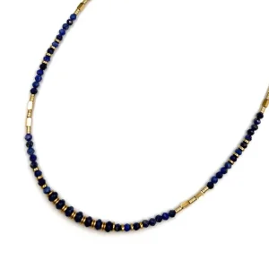 Alina bleu - Collier perles