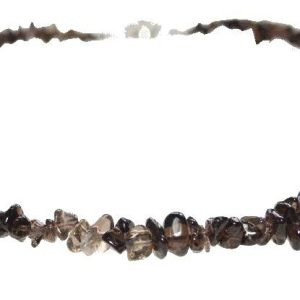 Collier quartz fume baroque