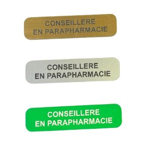 Badge conseillere en parapharmacie plastique