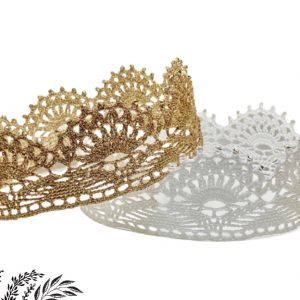 Couronnes des rois de l’Epiphanie en dentelle au crochet