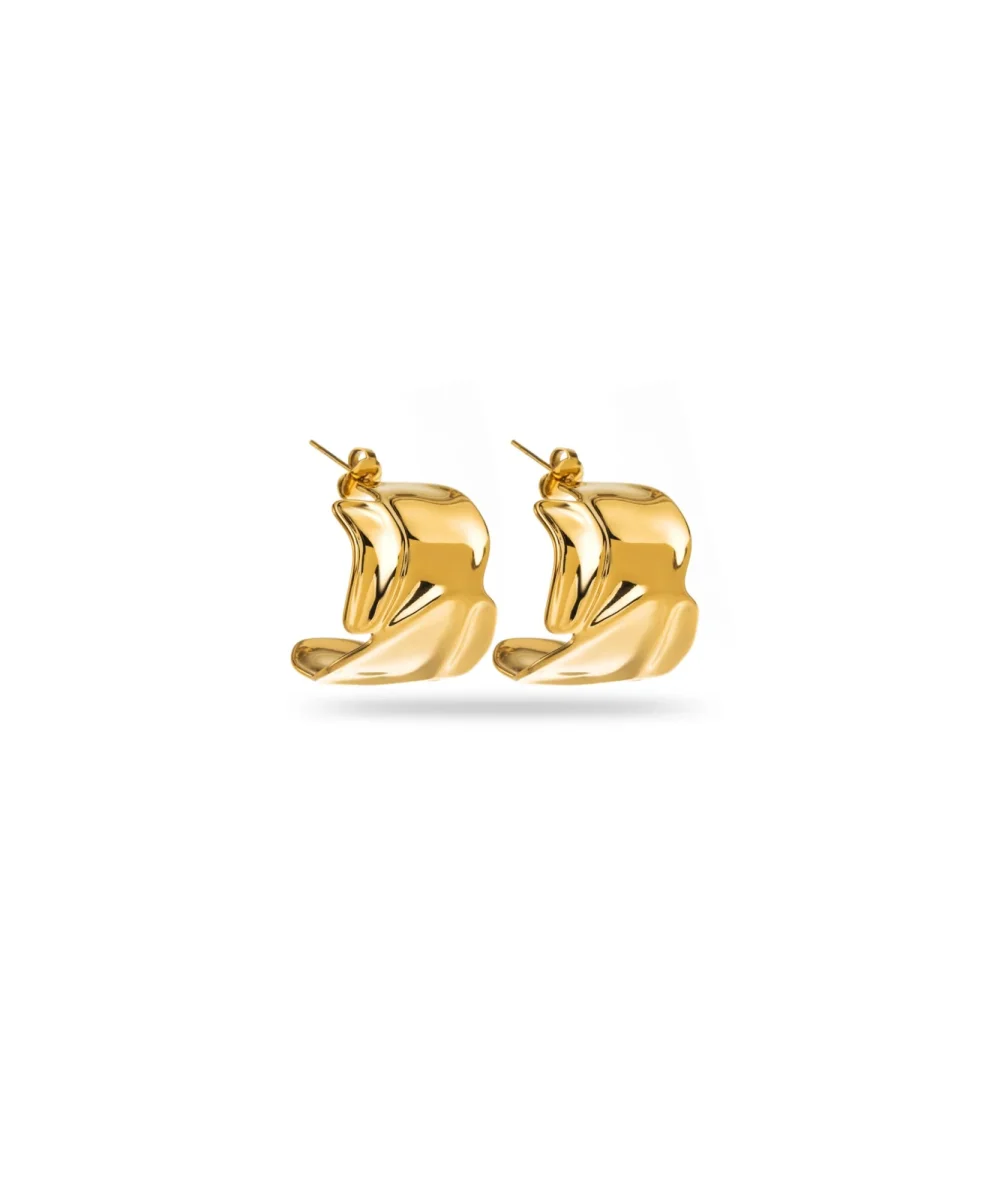 Serena - Boucles d'oreilles créoles larges – Image 2